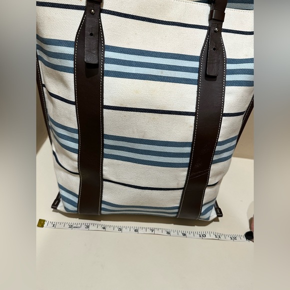 Burberry Blue Label Striped Canvas Tote - Picture 8 of 12
